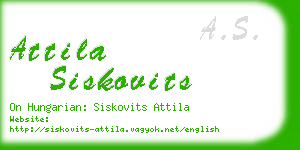 attila siskovits business card